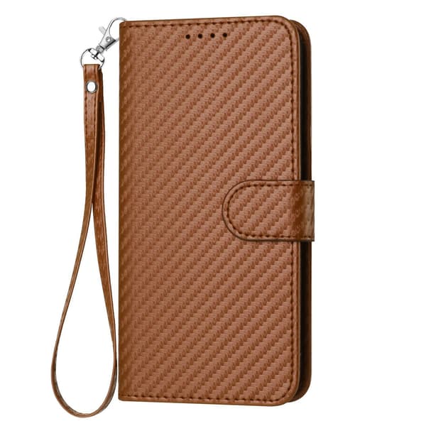 Etui til iPhone 14 Pro mørkebrunt læder flip