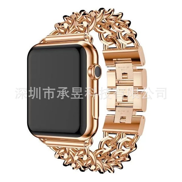 Klockarmband för Apple Watch iWatch 38/40/41/ 10:e generationen 42mm roséguld