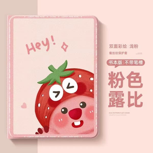 Etui til iPad 10 10.9\" Jordbær Ruby Pink AAA Labubu Let Luksus