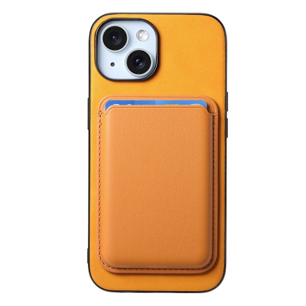 Etui til iPhone 16 Pro Max gult kortholder magnetisk læder