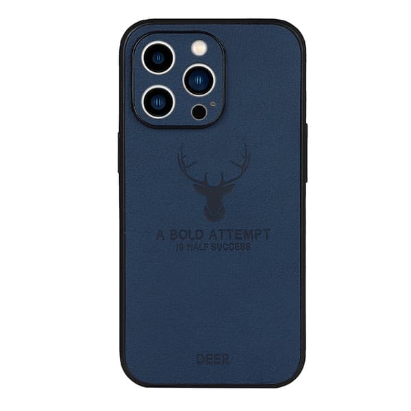 Etui til iPhone 13 Pro blått hjortehode hodebunnsmønster full anti-fall