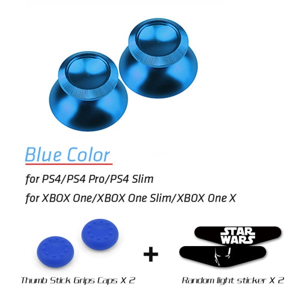 For Xbox One/PS4-serien Universalhåndtak metallsoppformet hårklipp/3D Rocker metallhette Blue