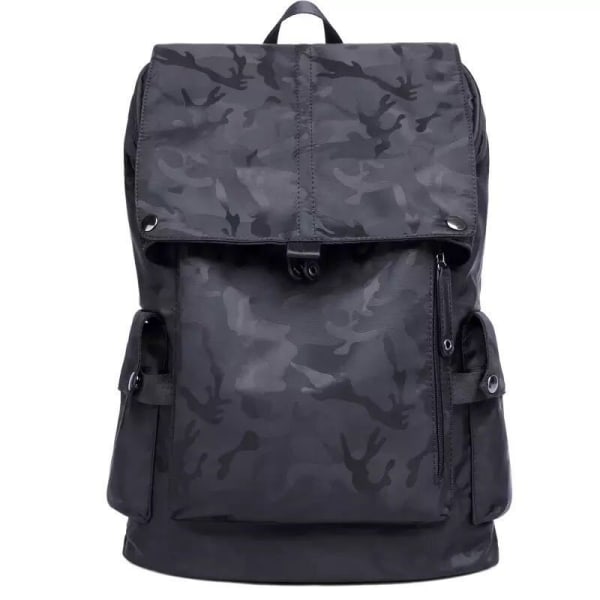 Ryggsekk High School Student College Students Bag Leisure Korean Travel Bag Camo black