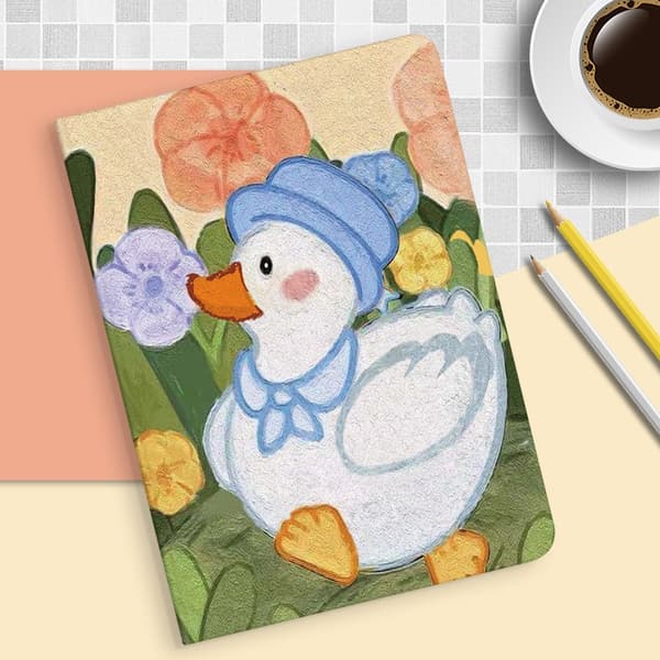 Stilfuldt etui til iPad 10 Book Walking Duck