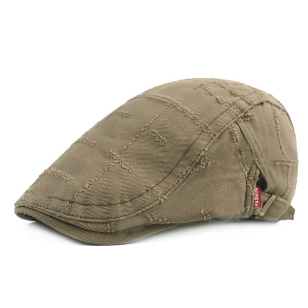 Baret Hat Mænd Kvinder Distressed Baret Vintage Hat Kunstnerisk Ungdom Advance Hatte Internet Berethed Peaked Cap Army Green Adjustable