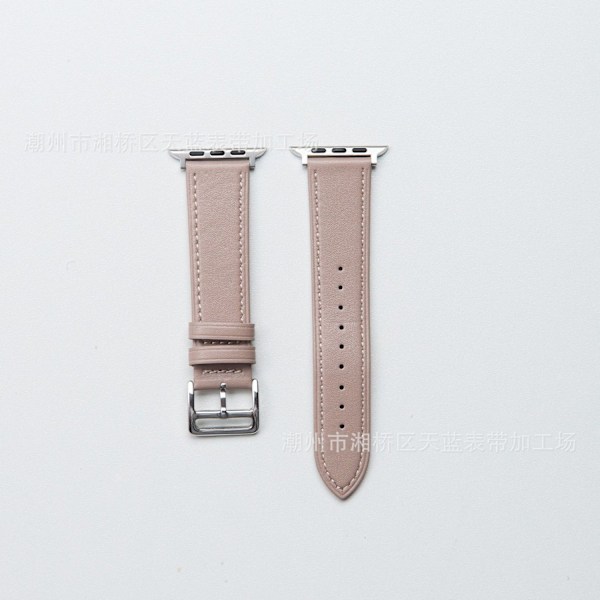 Kellon ranneke Apple Watch iWatch 42/44/45 kellotaululle, vaalea hiekka