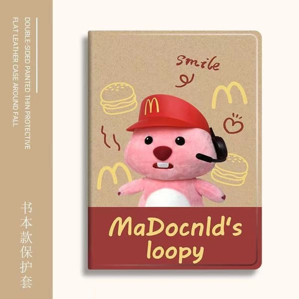 Stilfuldt etui til iPad 10 10.9\" Bogstil Ruby Hamburger Silikone