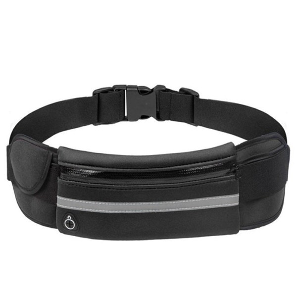 Fanny Pack Løbebælte Taljetaske Organizer Sportsåndbar Multifunktionel Vandtæt Black 6-inch