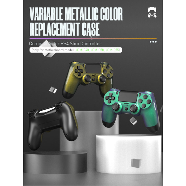 Til PS4 Slim Handle Modification Shell Personalized Creative Replacement Repair Chameleon Chameleon purple Green