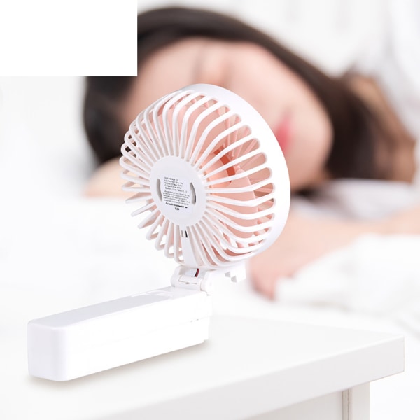 Bærbar Mini Desktop Air Cooler Folding Fan Håndholdt USB Oppladbar Vifte Utendørs Reise Sports Fan Sky Blue