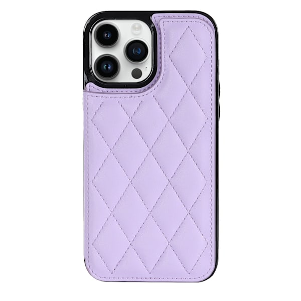 Kotelo iPhone 14 Pro Max -puhelimelle, vaalean violetti, ins-tyylinen, kaksoissoljellinen korttipidike, timanttilokero, ve-nahka