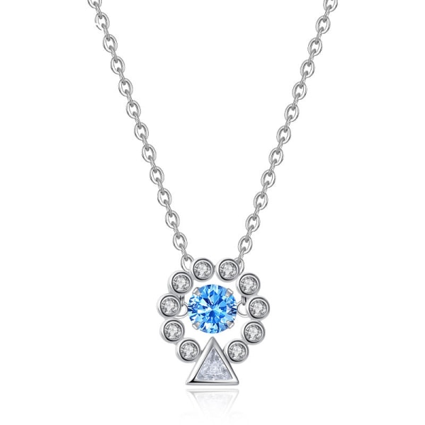 Kvinner Halskjede Kjede Choker Anheng Smykker Jenter Gave S925 pariserhjul Uregelmessig White Zirconium 925 silver