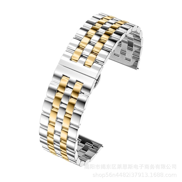 Klockarmband för Apple Watch iWatch för 42-44-45-49mm HW-Silver Guld MD Smart Fem Pärlor