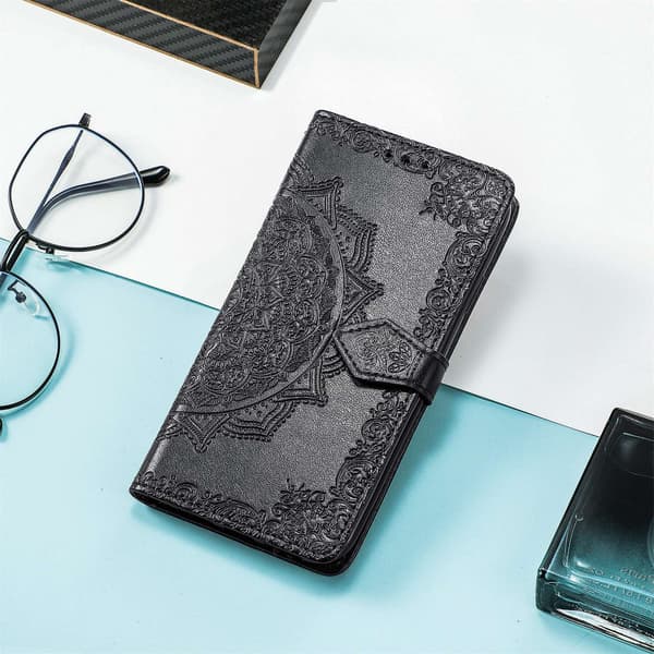 Fodral för Samsung A30 / A20 svart Source flip läder