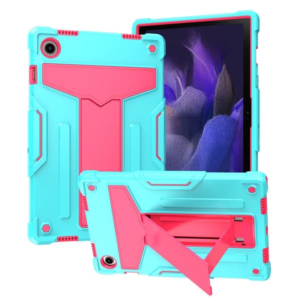 Etui til iPad mini6 2021 Mint Rose Rød Kontrastfarve Silikone Foldbart Stativ