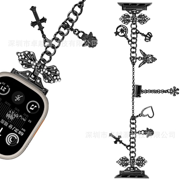 Klockarmband för Apple Watch iWatch 42/44/45/49MM Svart