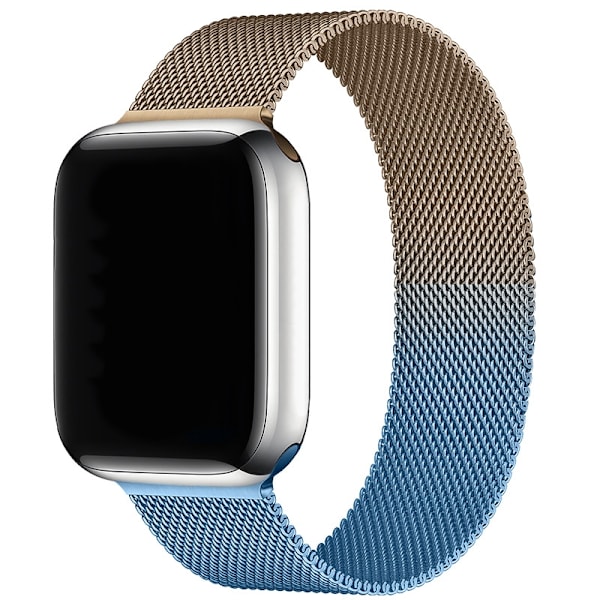Klockarmband för Apple Watch iWatch 38/40/41/42mm Gradient Retro Guld Blå
