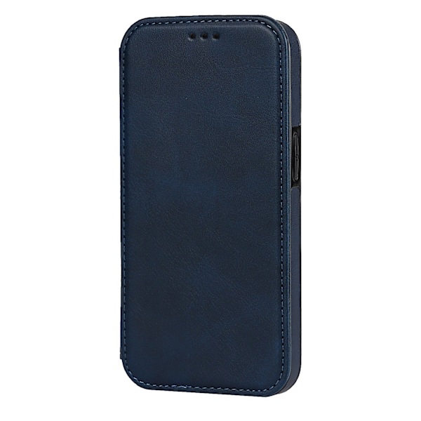 Fodral för iPhone 13mini 174 blått flip-kort läder mjuk kant