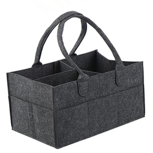 Pusletasker Mommy Bag Filt Pusletaske Babybleer Opbevaringstaske Rejse Dark gray 33*23*18cm