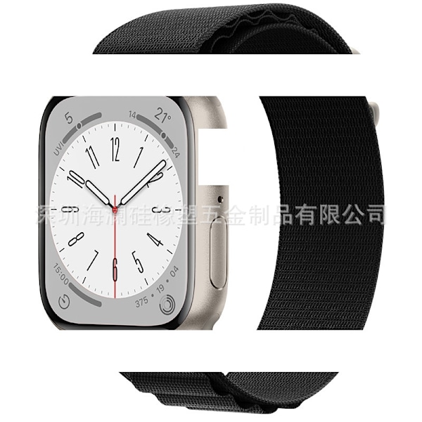 Klockarmband för Apple Watch iWatch 44/45/46/series1.2.3-42 Hårdvaruhuvud svart