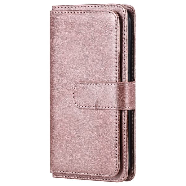 Fodral för iPhone15Plus Roséguld 10 kort läder Capito-hållare
