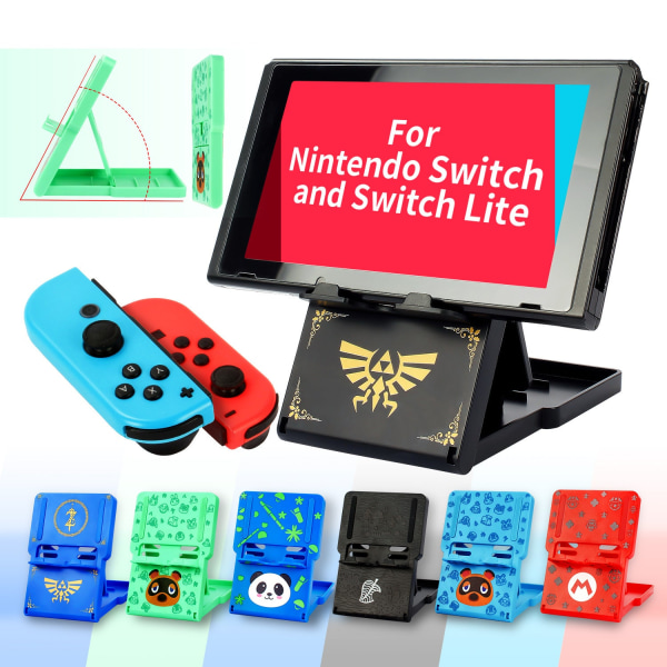 For Switch OLED Extruder Bracket Switch Game Console Folding Bracket Switch Lite Base Dark blue-Panda