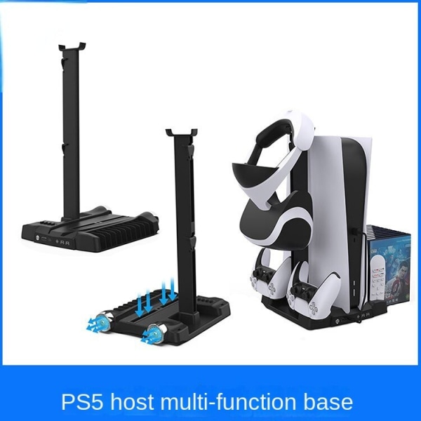 For Ps5 Host Cooler Pad Game Handtak Dual-Seat Lader P5 Headset Håndtak Oppbevaringsbrakett Disc