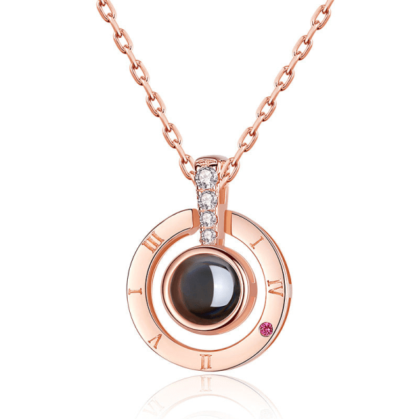 Naisten kaulakoru ketju kaulakoru riipus korut tytöille lahja S925 rakkauden muisto sterlinghopea Necklace-rose-Diamond 925 silver