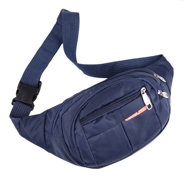 Fanny Pack juoksuhihna vyötärölaukun organizer , suuri kapasiteetti vedenpitävä monikerroksinen Dark Blue