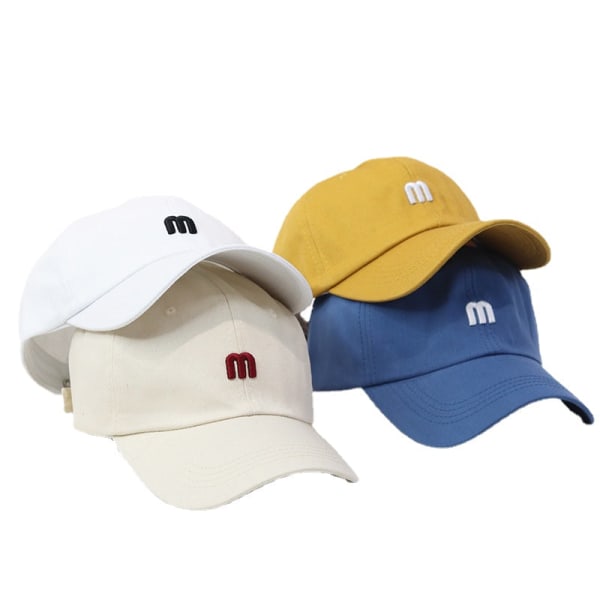 Baseballcaps 2022 mote Vår Sommer Brevbroderi Solskjerm Fritidslue Beige M（56-58cm）