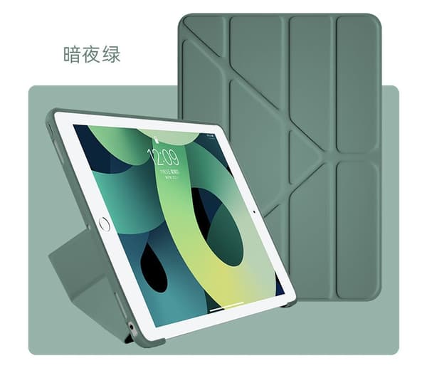 Etui for iPad 2019/20/21 10.2\" Mørk Klassisk Multifunksjon Folding Solid Farge