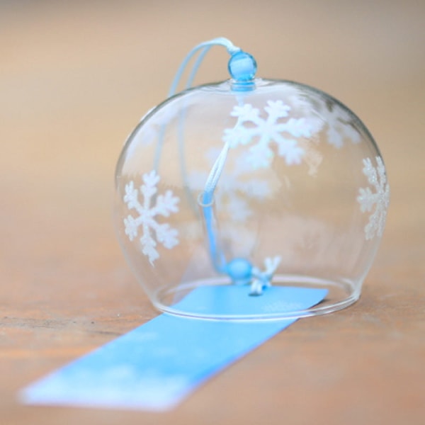 Wind Chimes japansk malet kreativ gaveborosilikatglas Big snowflake