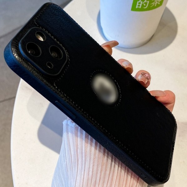Kotelo iPhone 14 Pro mustalle K1 \"kiinteä nahkarakeinen puuttuva etiketti Kotelo\" business retro rakeinen r