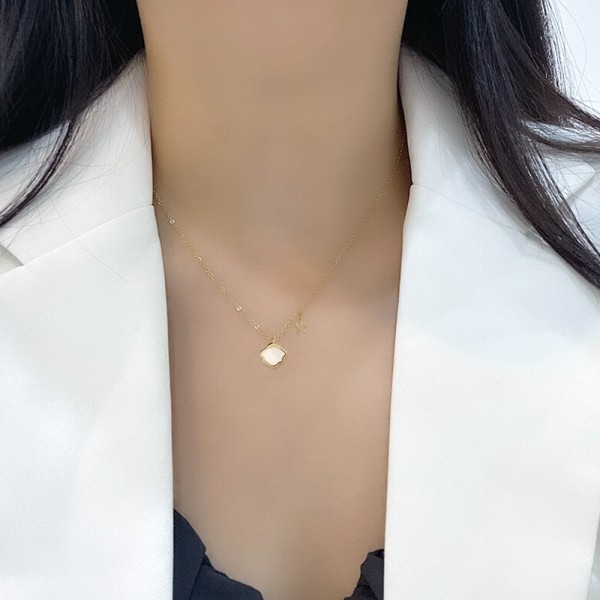Kvinder halskæde kæde choker vedhæng smykker piger gave mode Shell søstjerne titan stål Gold