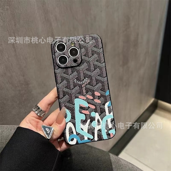 Deksel til iPhone 13 all inclusive linse GY [Himmelblå] Trendy skinn high end følelse