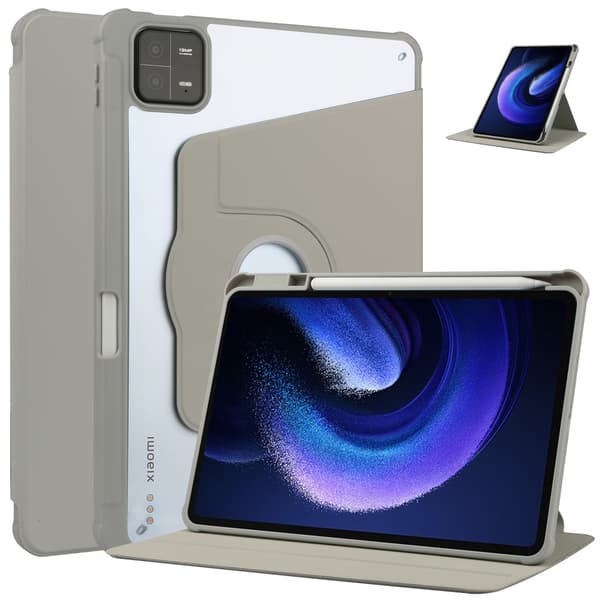 Stilig deksel for iPad MINI4/5 grå transparent roterende