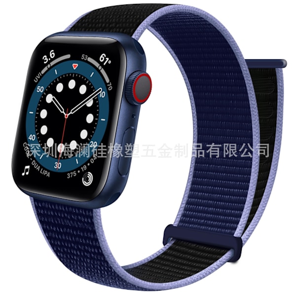 Urrem til Apple Watch iWatch 38/40/41/Series10-42 midnatsblå sort