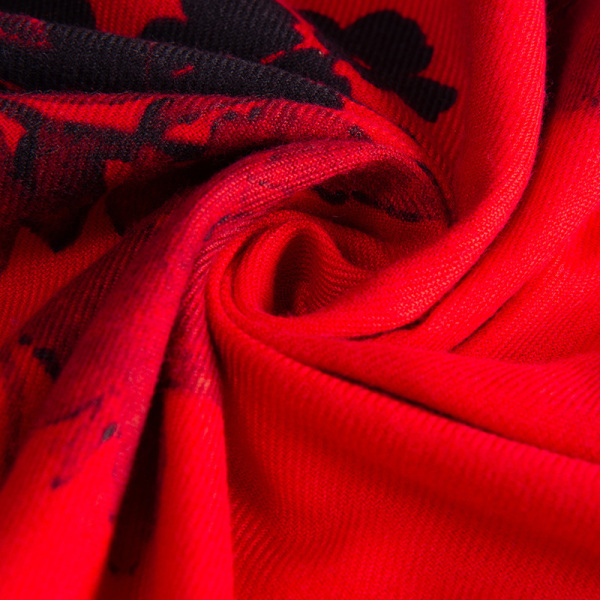 Kashmir jäljitelmä naisten syystalvi huivi peitto kääre huivi varasti lämmintä pehmeää eleganssia Red 200*80CM