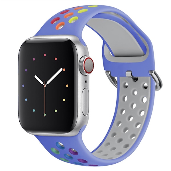 Klockarmband för Apple Watch iWatch 38/40/41mm blå+färgstark
