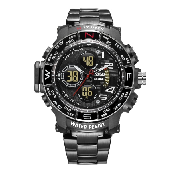 Herreure Sportsur Quartz Watch Gave Black Shell black