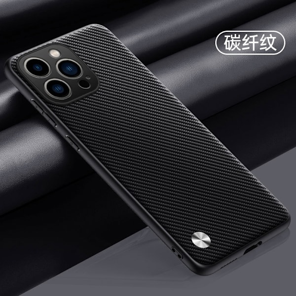 Cover til iPhone 13 Kevlar Sort Læder Personlighed Fuld Tynd og Simpel