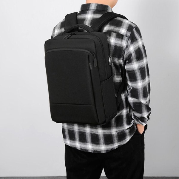 School Student Backpack College Bookbag Travel Bag Wear-Resistant Waterproof Large Capacity Computer Light gray 21 inches