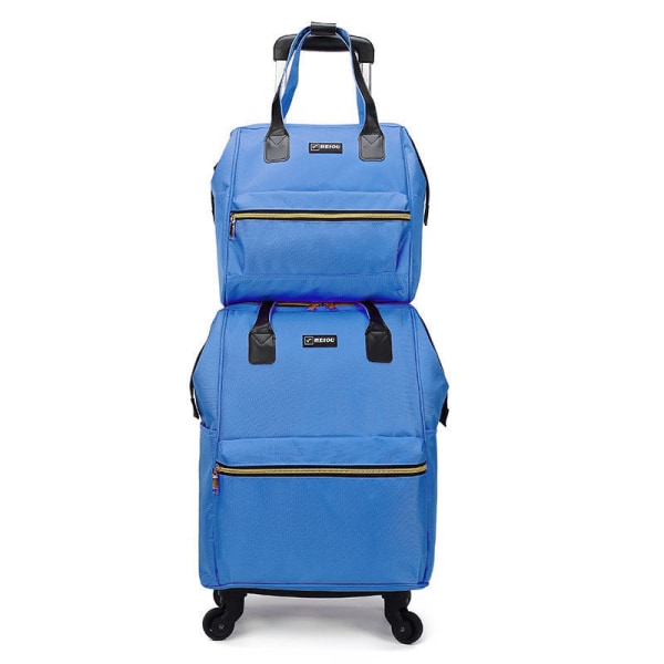 Box Bag Unisex rygsæk Rygsæk rejsebagagetaske Blue (trolley bag small bag)