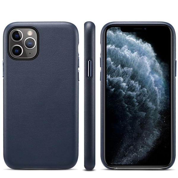 Etui til iPhone 13 marineblå lammemønster anti-fall tynt slitesterkt lær