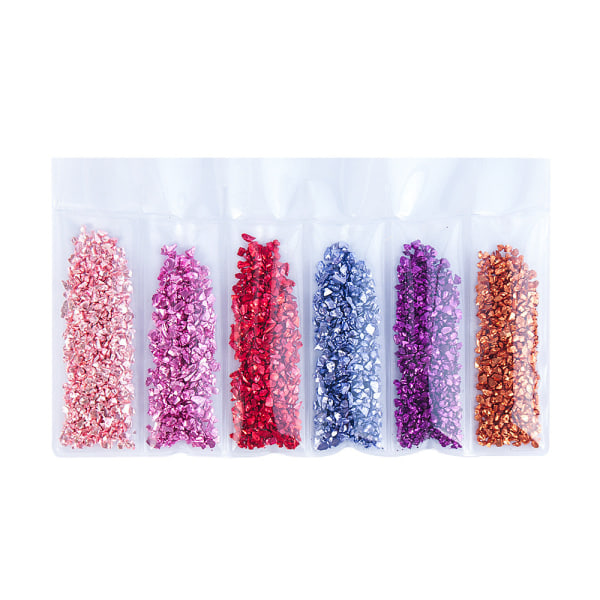 Negledekorasjoner for neglekunst New York Storm Glass Grus 6 pleddposer 013 Gravel 6-Piece Bag (26g)