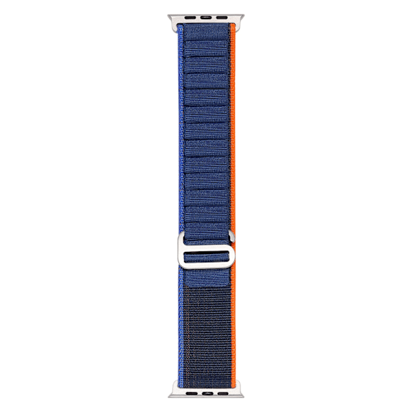 Kellon ranneke Apple Watch iWatch 42/44/45/49MM oranssi tummansinisellä