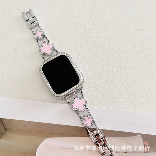 Kellon ranneke Apple Watch iWatch 40mm 4/5/6 sukupolvi/SE Hopea jauheella
