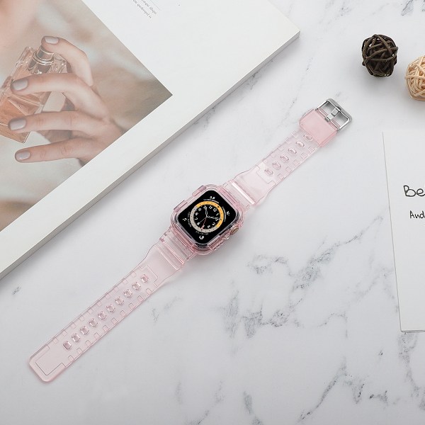 Klockarmband för Apple Watch iWatch 38/40/41mm transparent puder