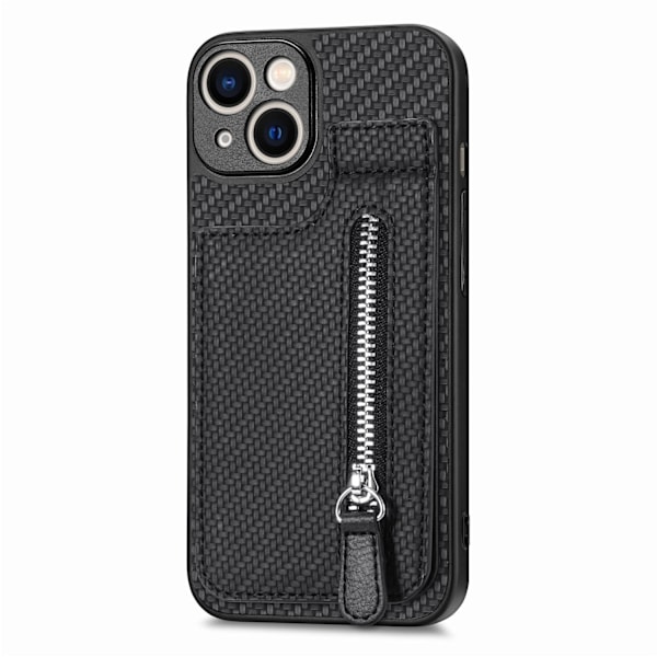 Fodral för iPhone 13 Pro Max svart AliExpress korthållare läder PU anpassad