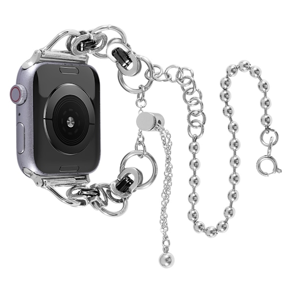 Urrem til Apple Watch iWatch Sølv sort 38/40/41mm